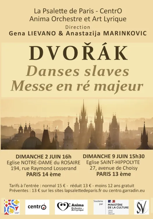 Dates des Concerts Dvorak juin 2024 avec la Psalette.
